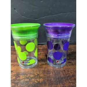 Sassy 360 Degree Grow Up Baby & Toddler Sippy Cups 7oz - Set Of 2